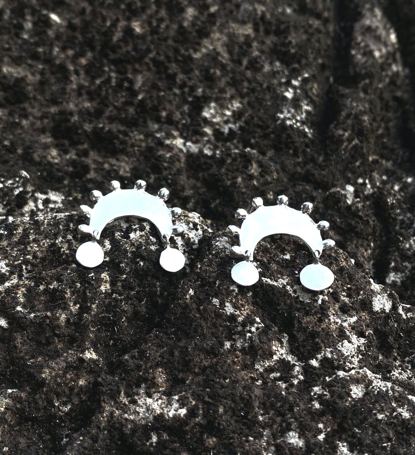 LUNA STUDS - SILVER
