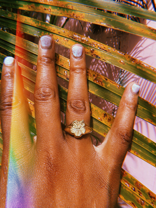 AMAPOLA RING - BRASS